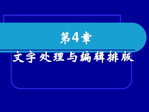 最新第四章汉字信息处理基础知识