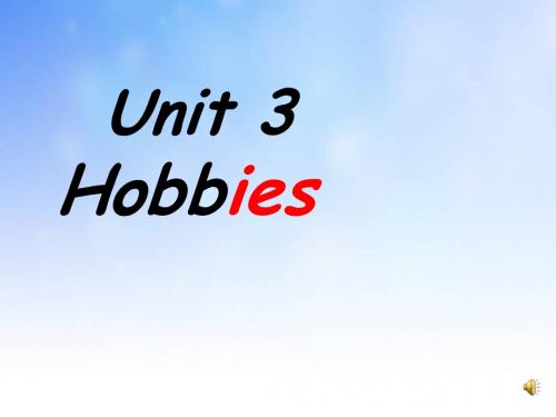 Hobbiesppt课件演示文稿