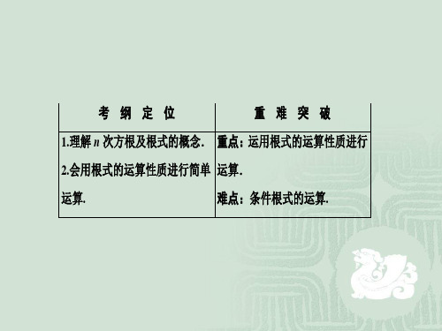 高中数学必修一数学人教A版最新课件：第二章2.1-2.1.1-第1课时根式