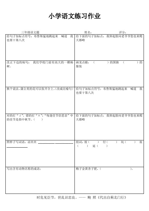 小学语文课堂延伸练习 (31)