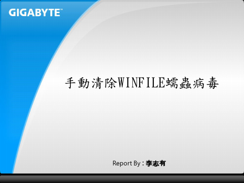 手动清除winfile蠕虫病毒