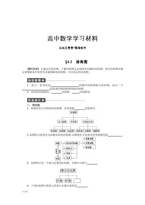 苏教版高中数学选修1-2§4.2 结构图.docx