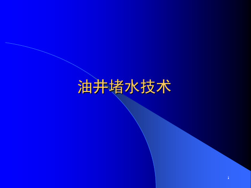 油井堵水技术