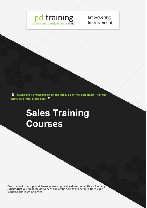 销售培训 英文课程 sales training