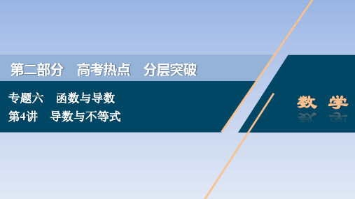 2020版新高考数学二轮复习(解析几何数)导数与不等式