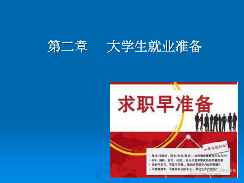 大学生就业指导第二章、大学生就业准备ppt课件