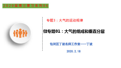 专题三大气的运动规律——大气的组成及垂直分层(2.18)