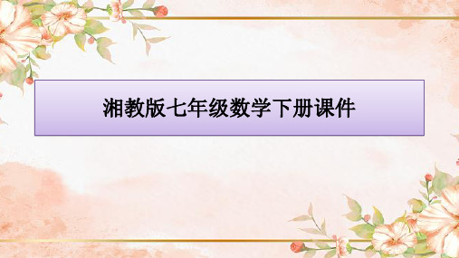 2023-2024学年湘教版七年级数学下册课件：＊1.4 三元一次方程组