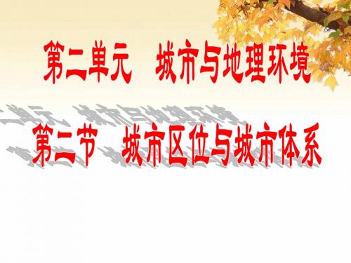 鲁教版高中地理必修二教学课件城市区位与城市体系