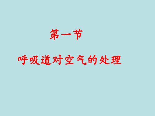 人教版 七下   呼吸道对空气的处理课件