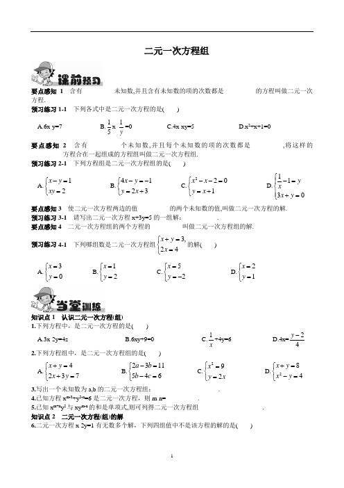 8.1  二元一次方程组(含详细答案解析)