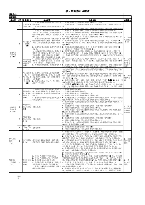 项目中期停止点检查表