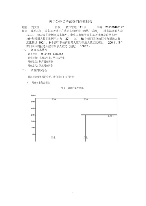 关于公务员考试热的调查报告