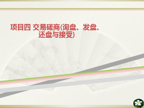 项目四 交易磋商(询盘、发盘、还盘与接受)