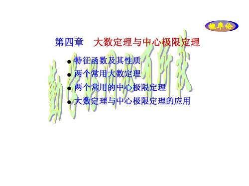 第四章  大数定理与中心极限定理(理)