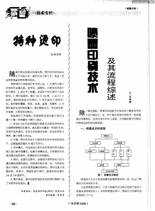 喷墨印刷技术及其流程综述