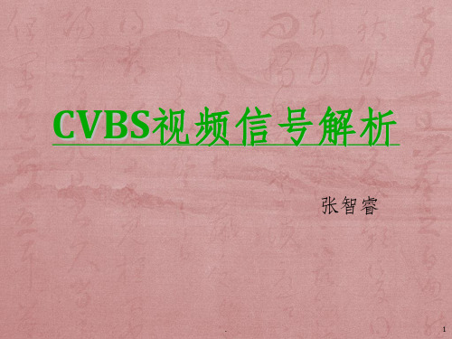 CVBS视频信号解析