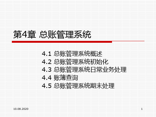 会计电算化(第4章 总账)PPT课件