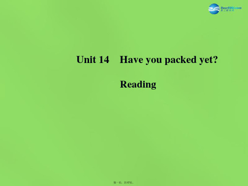 九年级英语全册 Unit 14 Have you packed yet？Reading课件 人教新目