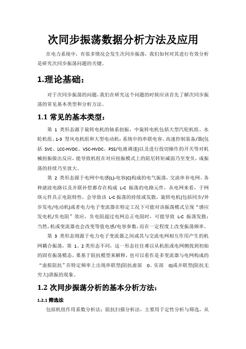 次同步振荡数据分析方法及应用