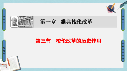 高中历史第一章雅典梭伦改革3梭伦改革的历史作用课件北师大版选修1