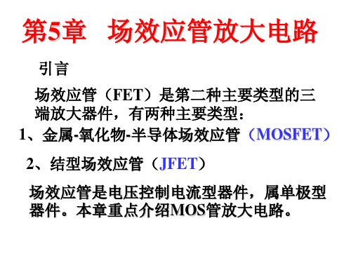 模电第五章场效应管