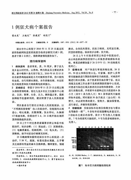 1例狂犬病个案报告