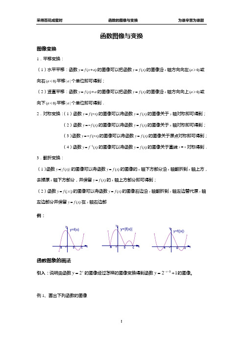 函数的图像一对一讲义(重庆书之香)