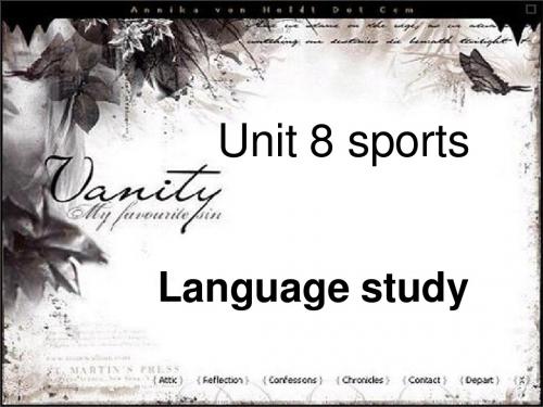 高一Unit8 Sport  语言点