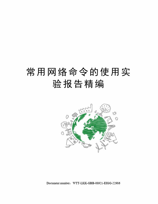 常用网络命令的使用实验报告精编