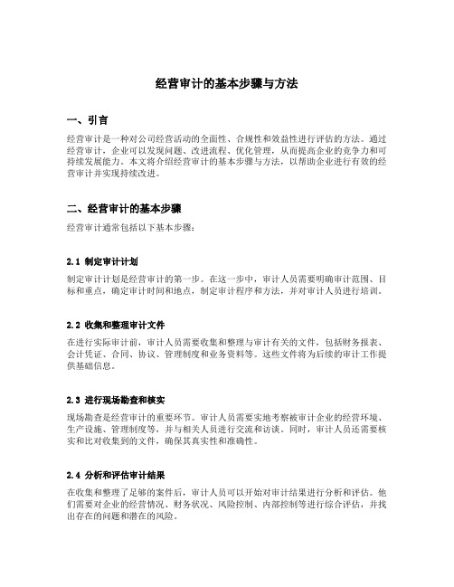 经营审计的基本步骤与方法