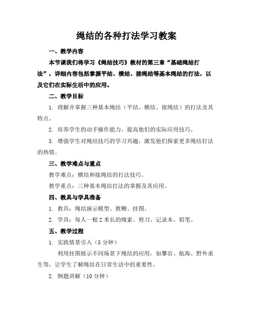 绳结的各种打法学习教案