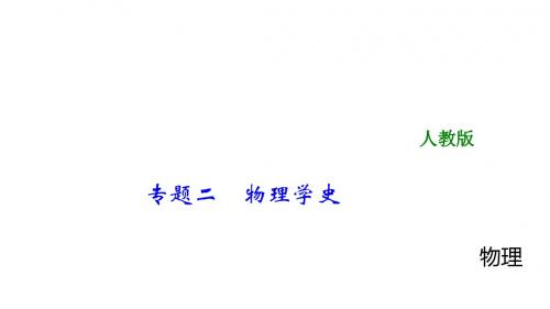 2018年中考物理大专题(2)物理学史ppt课件(12页,含答案解析)