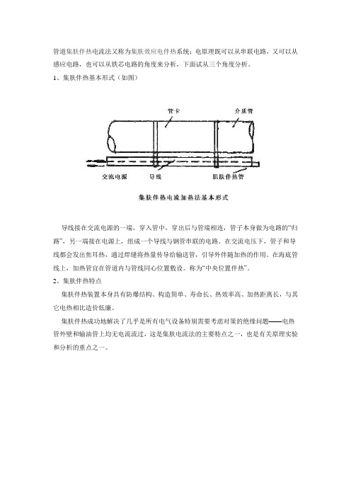 管道集肤伴热电流法的基本形式和特点