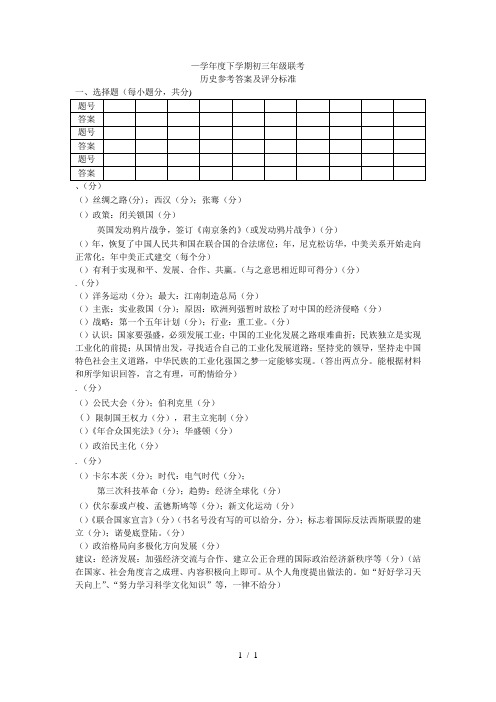 —2018学年度下学期初三年级联考