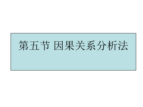 第10章：定量预测5-因果关系分析法