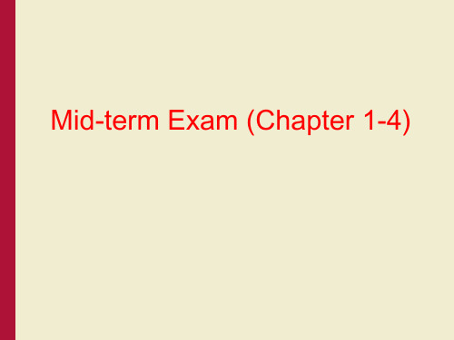 Mid-term Exam (Chapter 1-4)-答案版