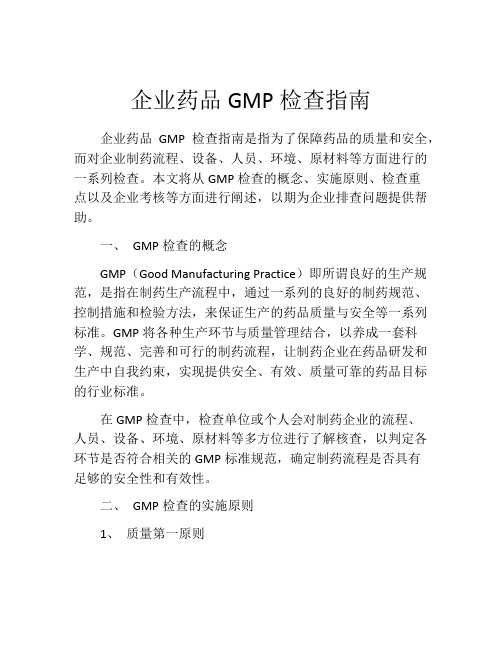 企业药品GMP检查指南