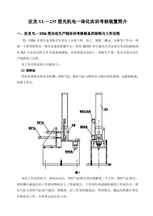 亚龙YL-235型光机电一体化实训考核装置简介