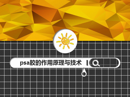 压敏胶psa胶的作用原理与技术 PPT