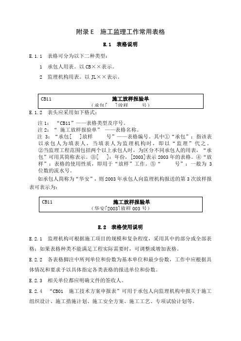 《水利工程施工监理规范》SL288-2019全套表格-198页文档资料