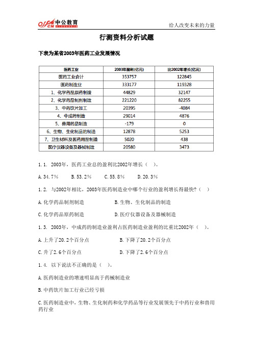 贵州省2014年行测考试试题