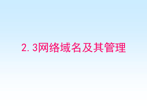 2.3网络域名及其管理