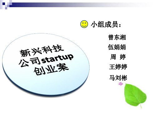 新兴科技公司startup创业案