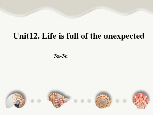 2014年九年级英语Unit12. Life is full of the unexpected. 3a-3c.