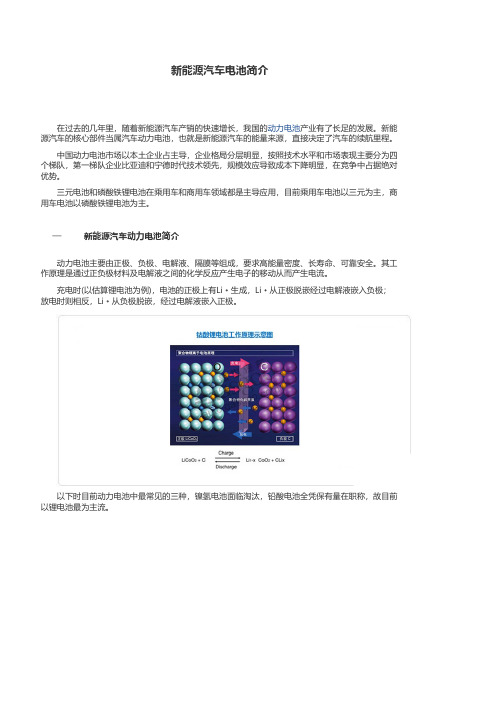 新能源汽车电池比较