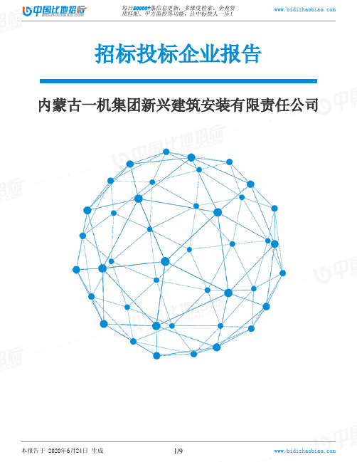 内蒙古一机集团新兴建筑安装有限责任公司-招投标数据分析报告