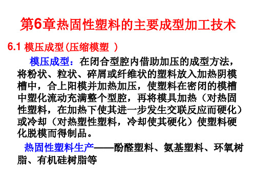 第6章热固性塑料的主要成型加工技术