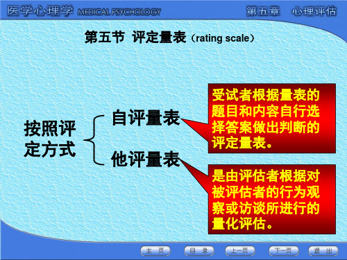 自评量表他评量表