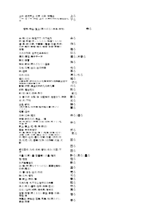 日语基本动词1000